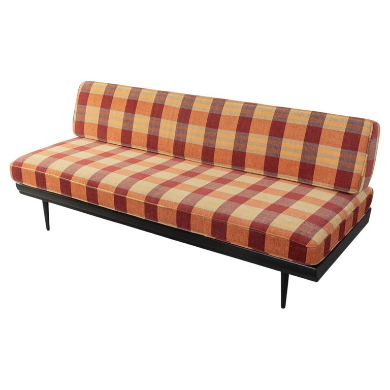 Sofa Knoll Antimott 1950s Cherry Wood For Sale at 1stDibs | 1950s couch