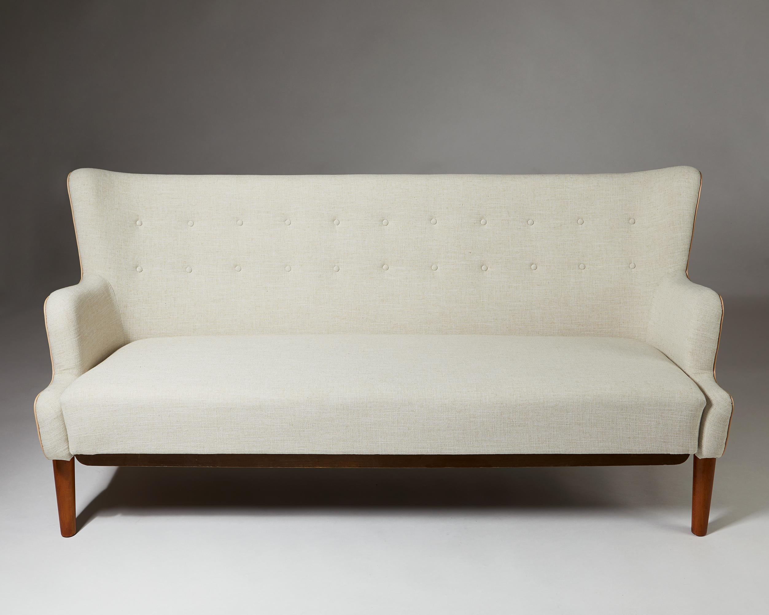 Scandinavian Modern Sofa “Koppel” Designed by Eva and Nils Koppel for Slagelse Møbelværk, Denmark