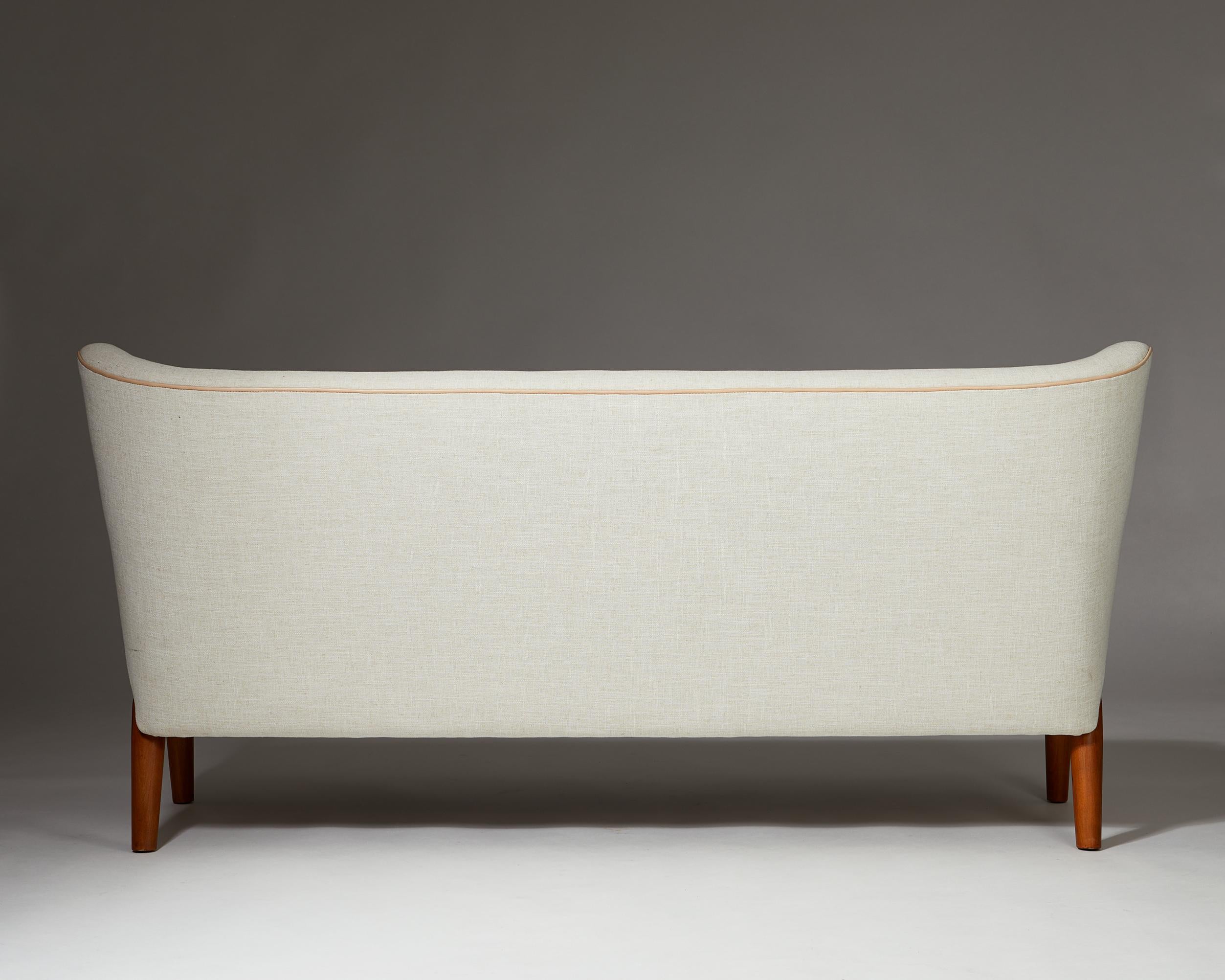 Sofa “Koppel” Designed by Eva and Nils Koppel for Slagelse Møbelværk, Denmark In Good Condition In Stockholm, SE