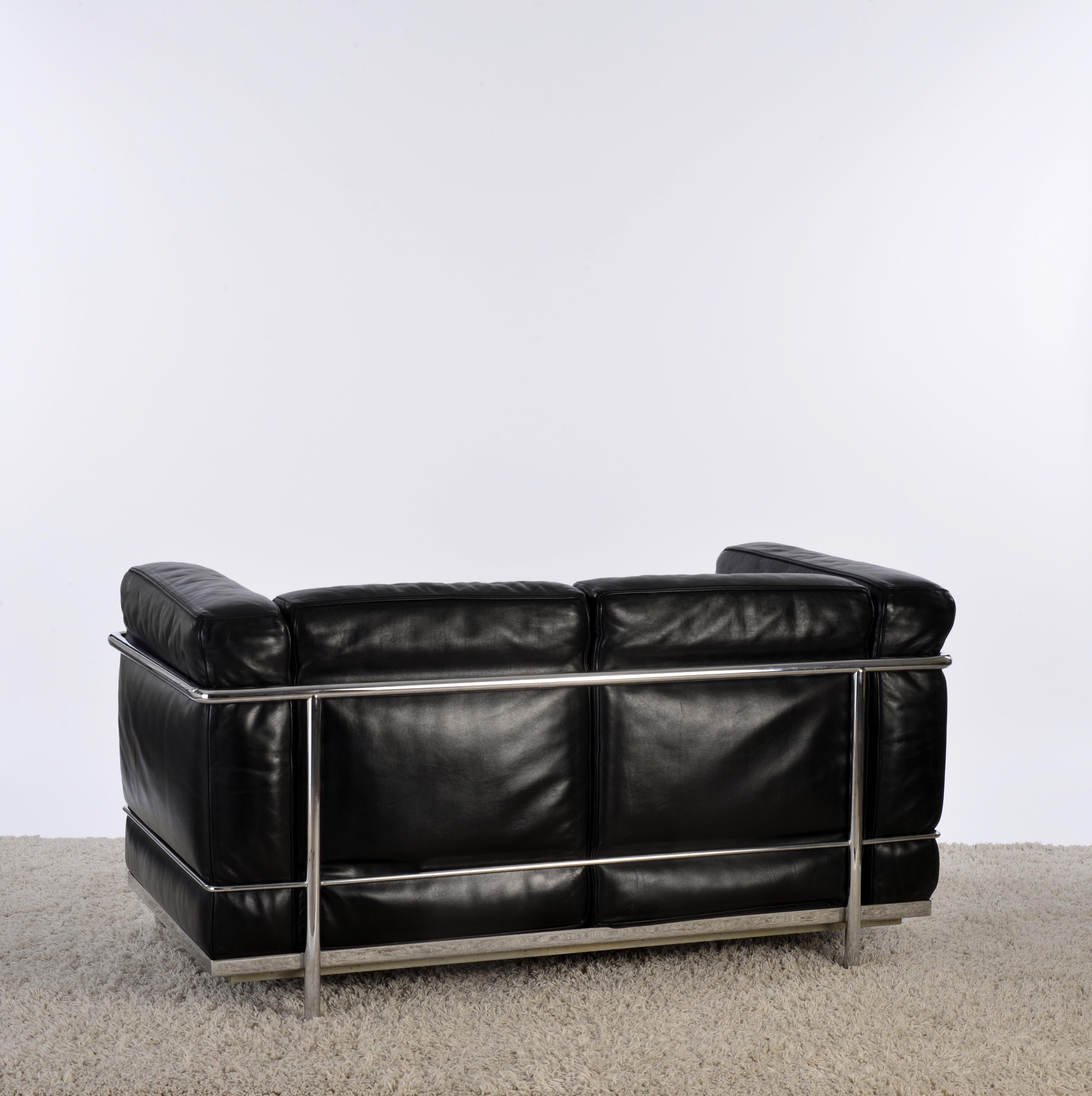 Leather Sofa LC2 Le Corbusier Cassina