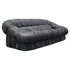 Sofa Leather De Pas Durbino and Lomazzi for Dell'oca, Italy, 1970s Mid-century
