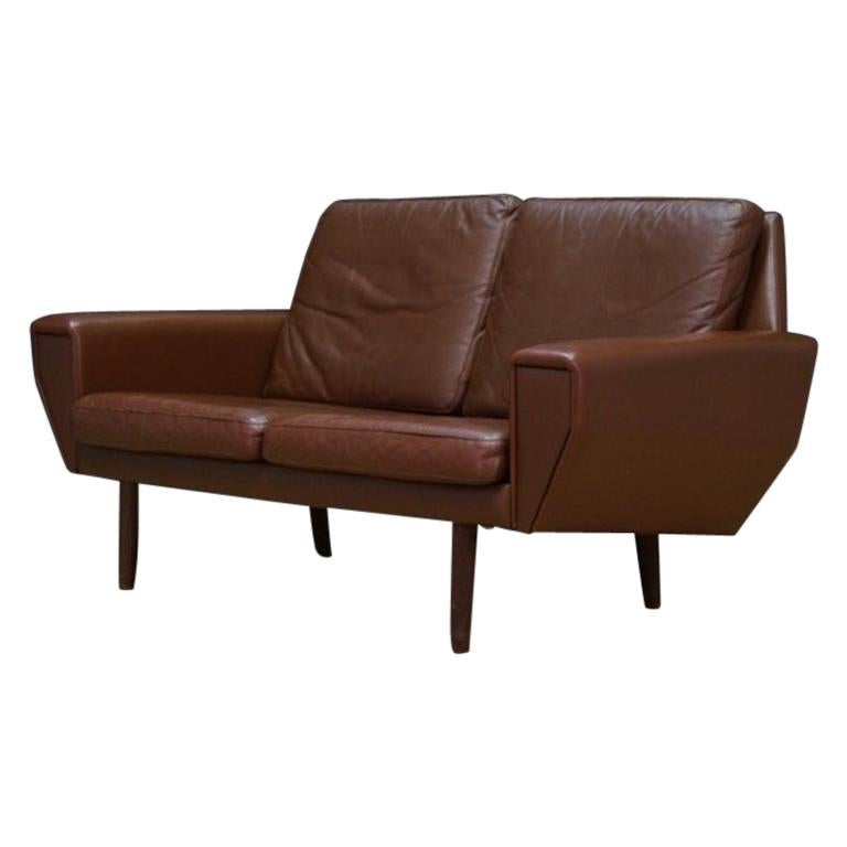 Sofa Leather Vintage Danish Design Retro