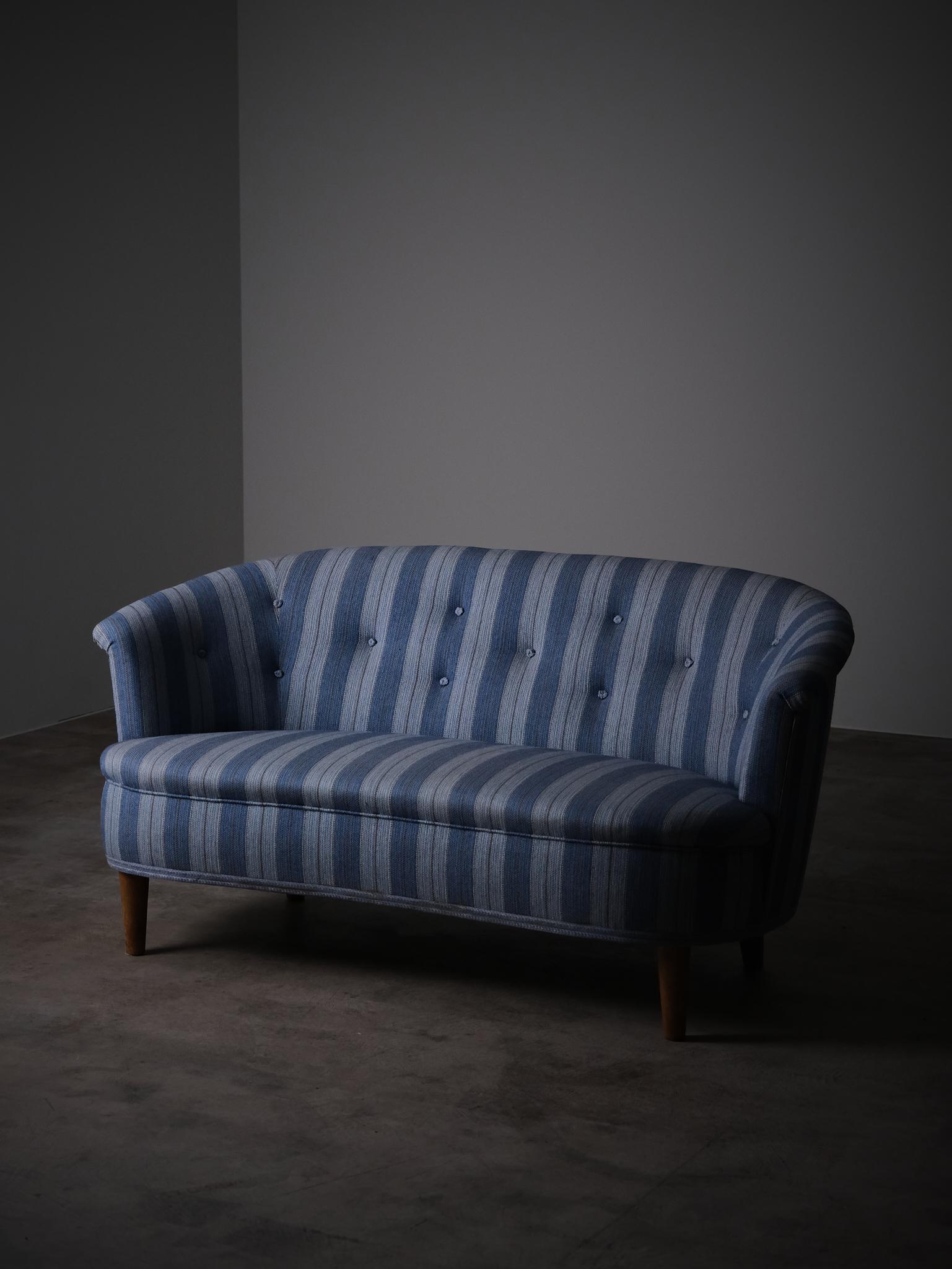 Sofa 'Little Roma' by Carl Malmsten, Sweden, 1940s In Good Condition For Sale In Eskilstuna, SE