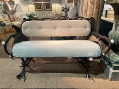 Sofa made with deer's antlers