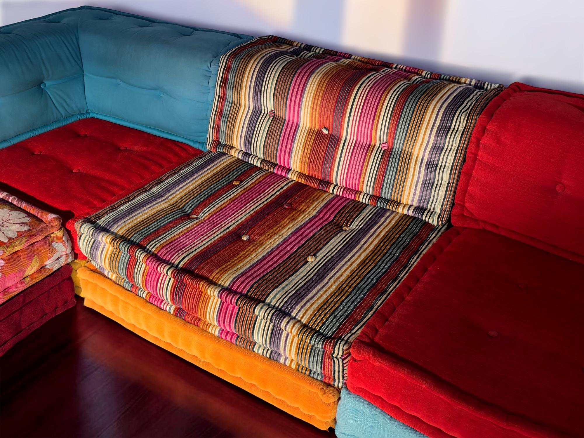 Sofa Mah Jong by Kenzo & Missoni for Roche Bobois, set of 15 pieces, 2000s 5