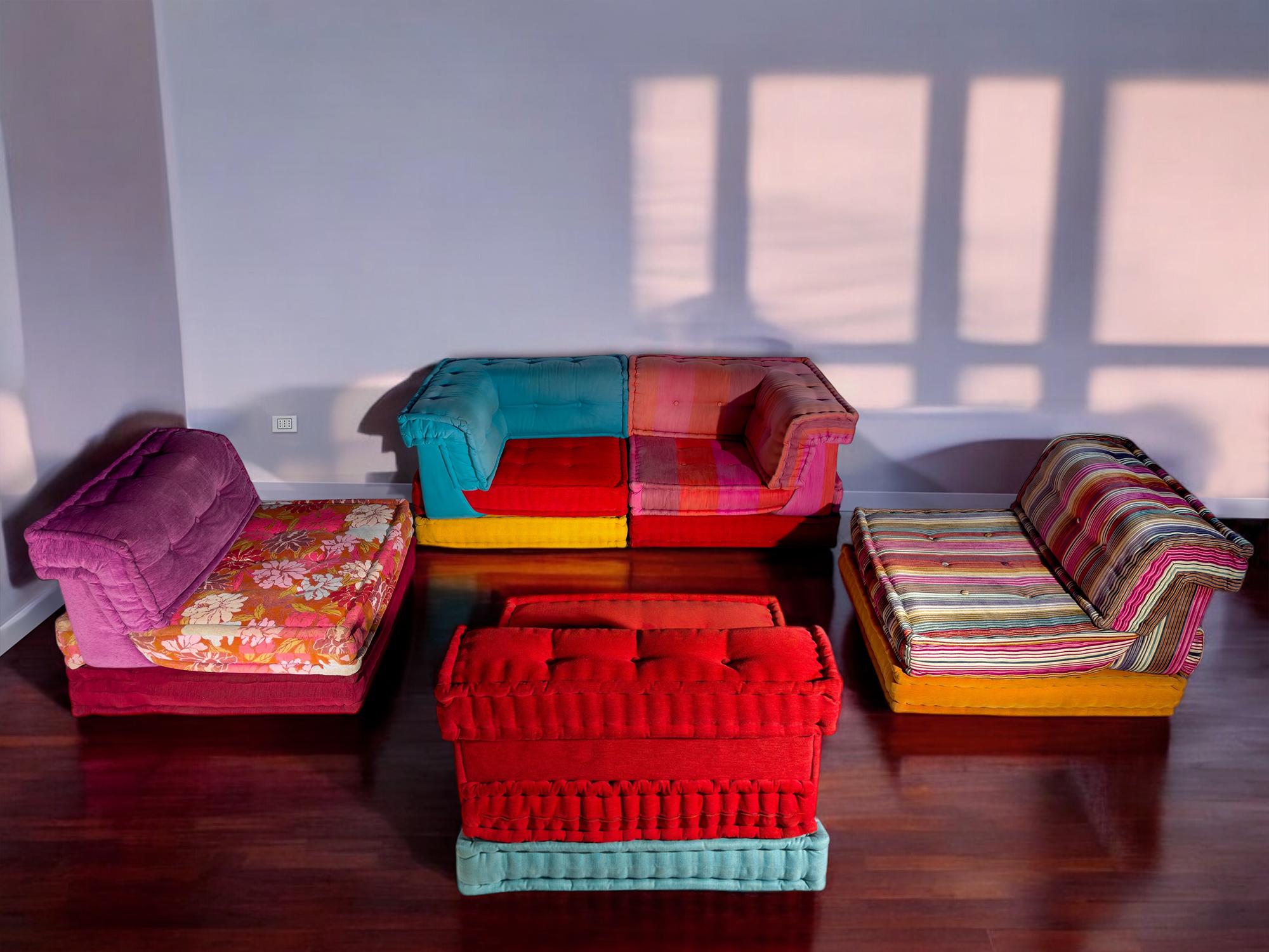Sofa Mah Jong by Kenzo & Missoni for Roche Bobois, set of 15 pieces, 2000s 10