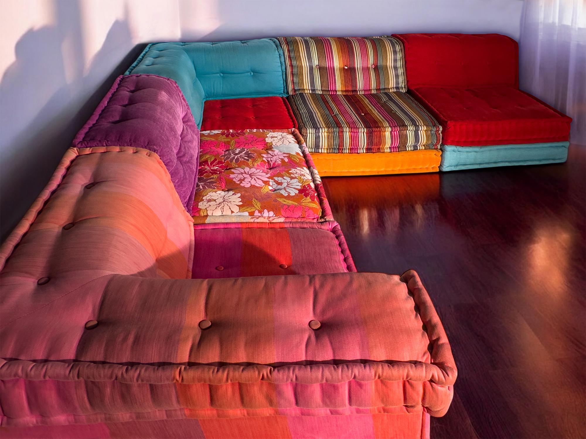Sofa Mah Jong by Kenzo & Missoni for Roche Bobois, set of 15 pieces, 2000s 9