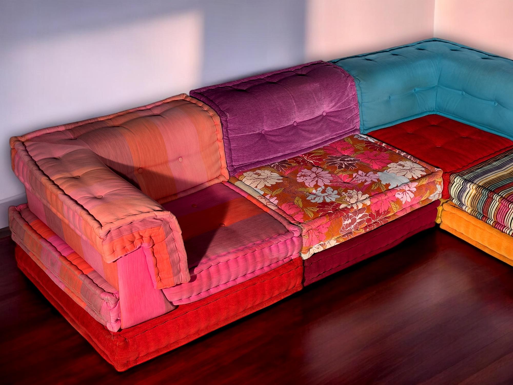 Modern Sofa Mah Jong by Kenzo & Missoni for Roche Bobois, set of 15 pieces, 2000s