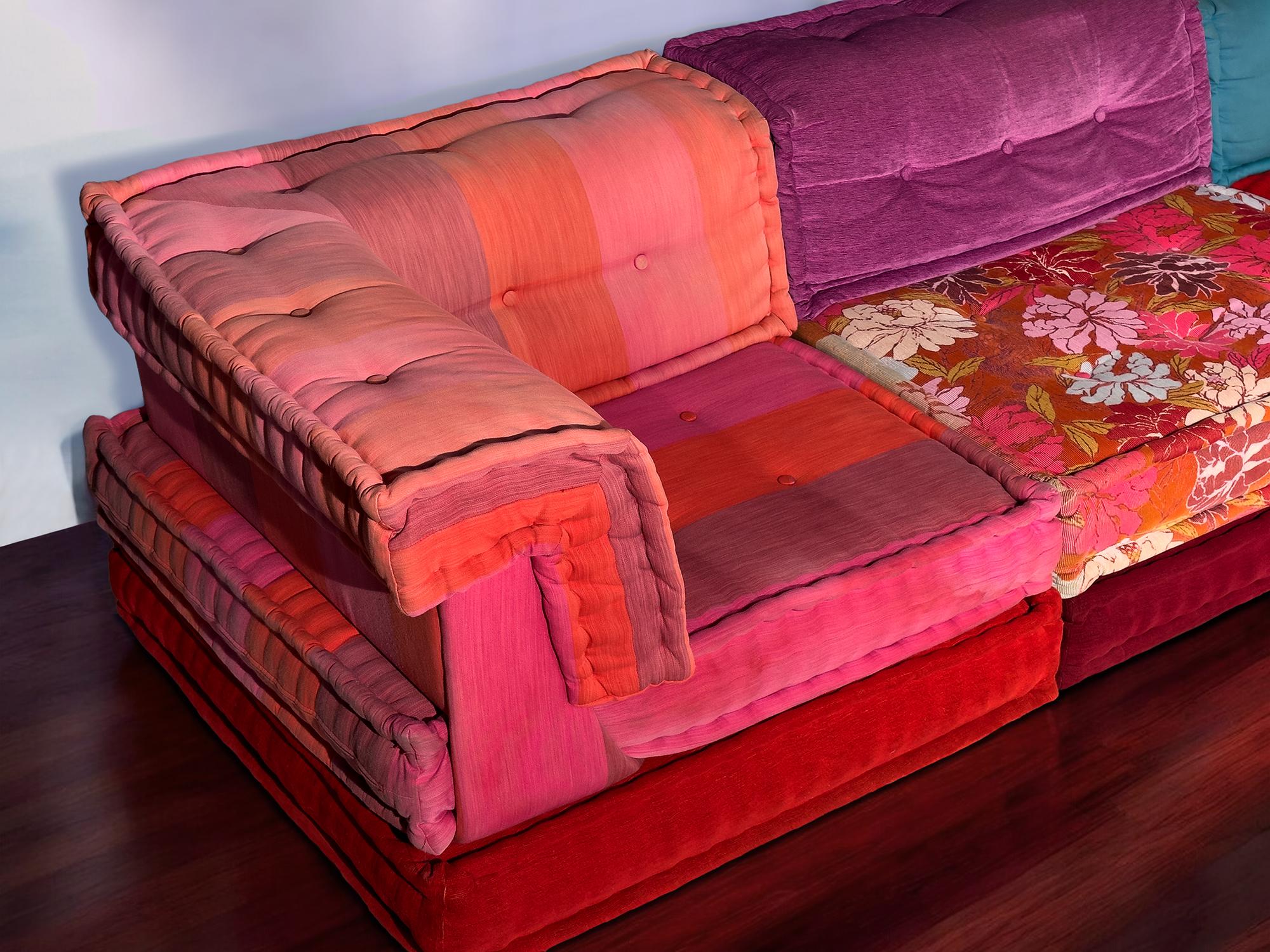 Italian Sofa Mah Jong by Kenzo & Missoni for Roche Bobois, set of 15 pieces, 2000s