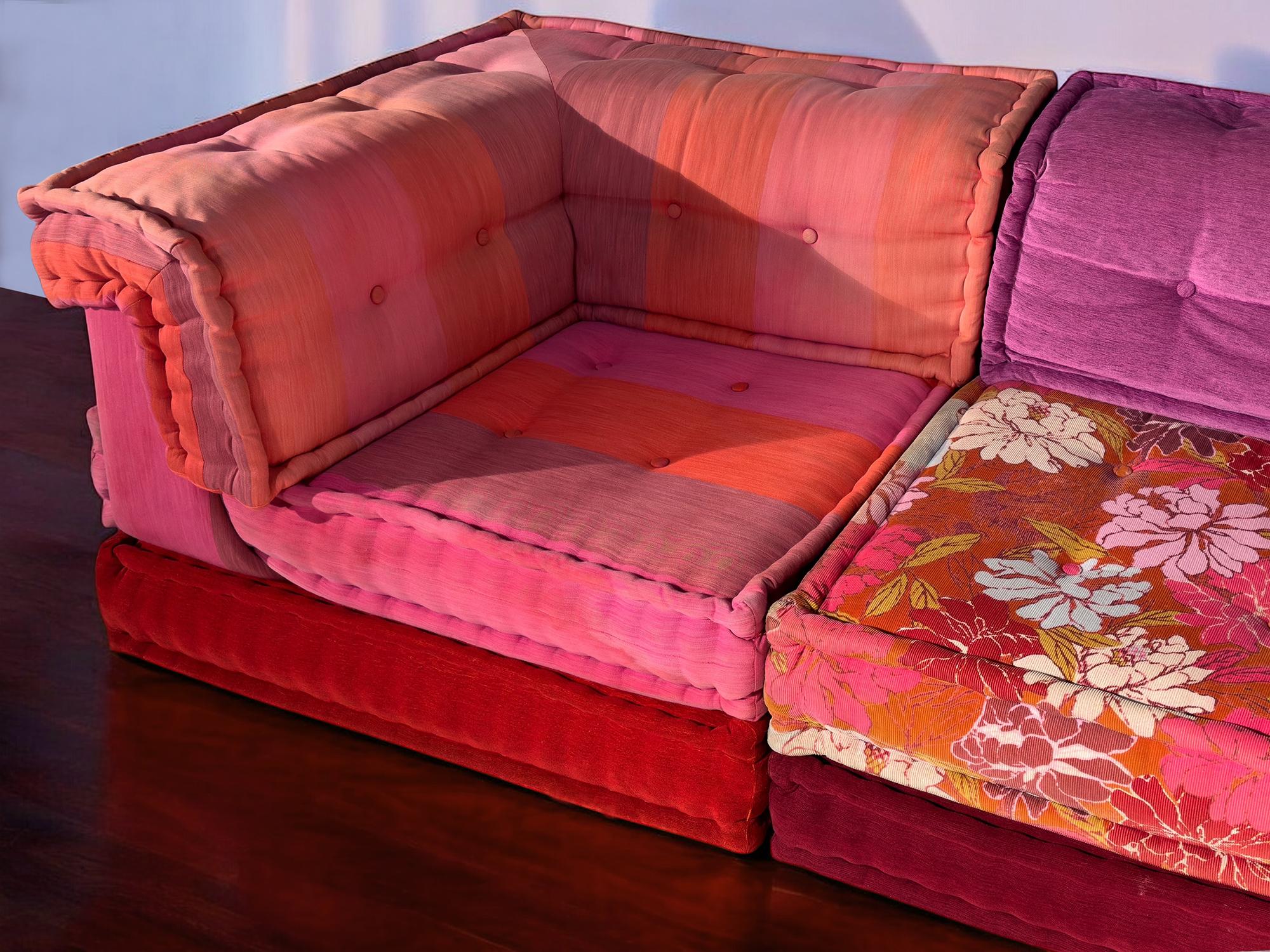 Sofa Mah Jong by Kenzo & Missoni for Roche Bobois, set of 15 pieces, 2000s In Good Condition In Traversetolo, IT