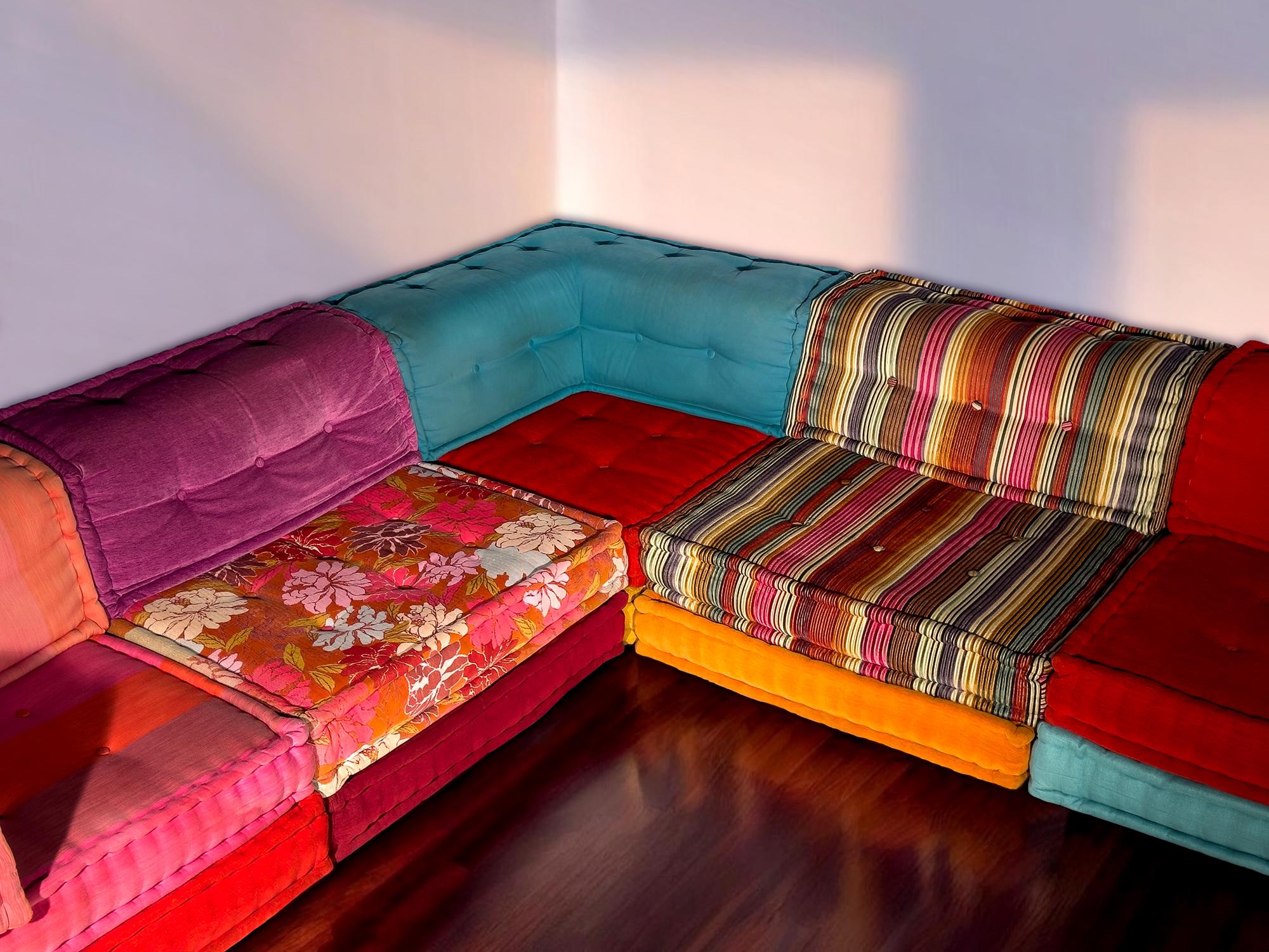 Sofa Mah Jong by Kenzo & Missoni for Roche Bobois, set of 15 pieces, 2000s 2