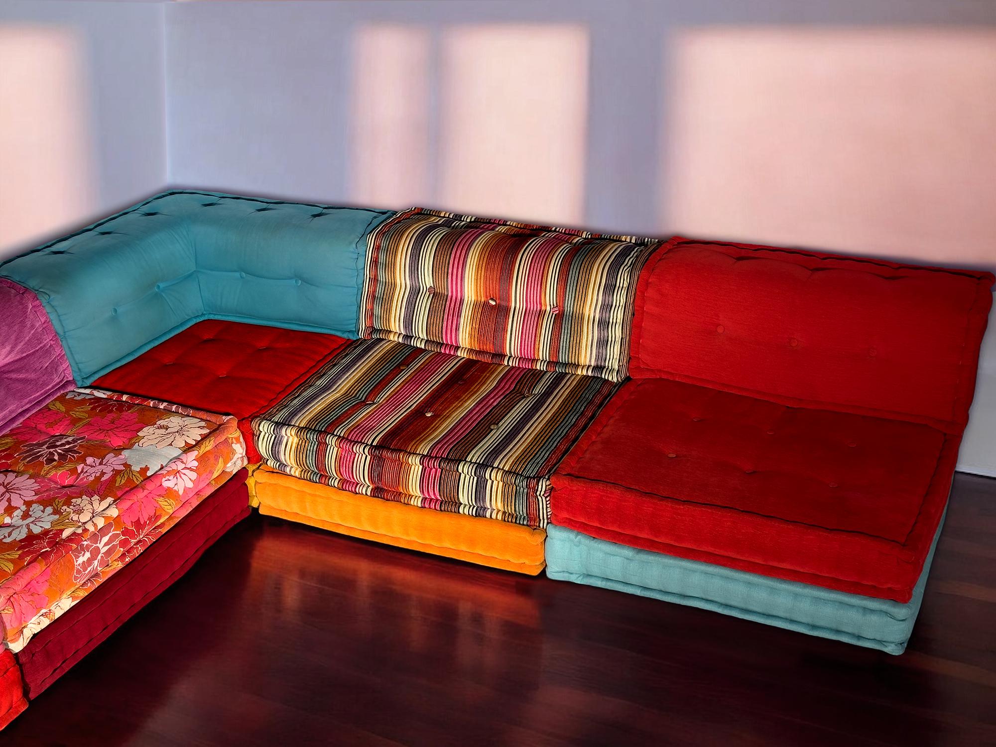 Sofa Mah Jong by Kenzo & Missoni for Roche Bobois, set of 15 pieces, 2000s 4