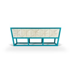 Sofa Mediterraneo in lacquered wood and rope, made in Italy
