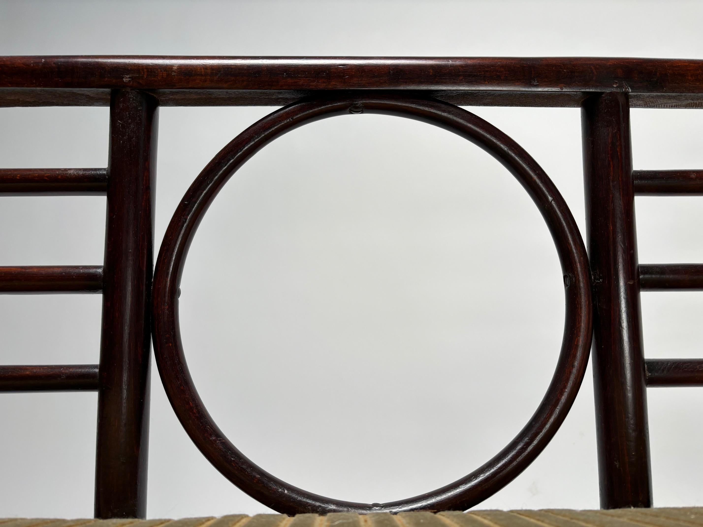 Sofá mod. Fledermaus, Josef Hoffmann para Kohn, década de 1910 en Bastante bueno estado para la venta en Argelato, BO
