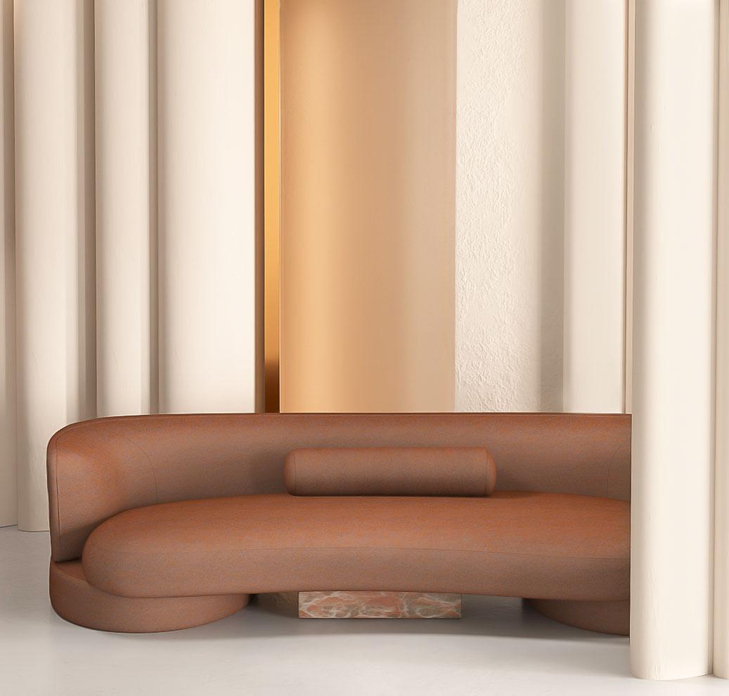 Sofá Mode en tela naranja Acabado mármol by Alter Ego Studio Portugués en venta