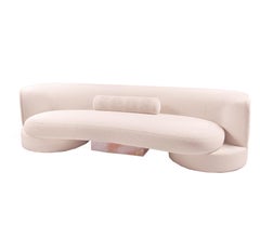 Sofamode aus rosa Stoff in Onyx-Onyx-Finish von Alter Ego Studio