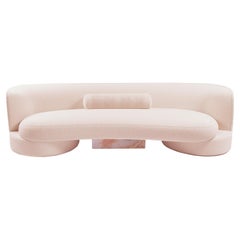 Sofa Mode en tissu rose finition onyx par Alter Ego Studio