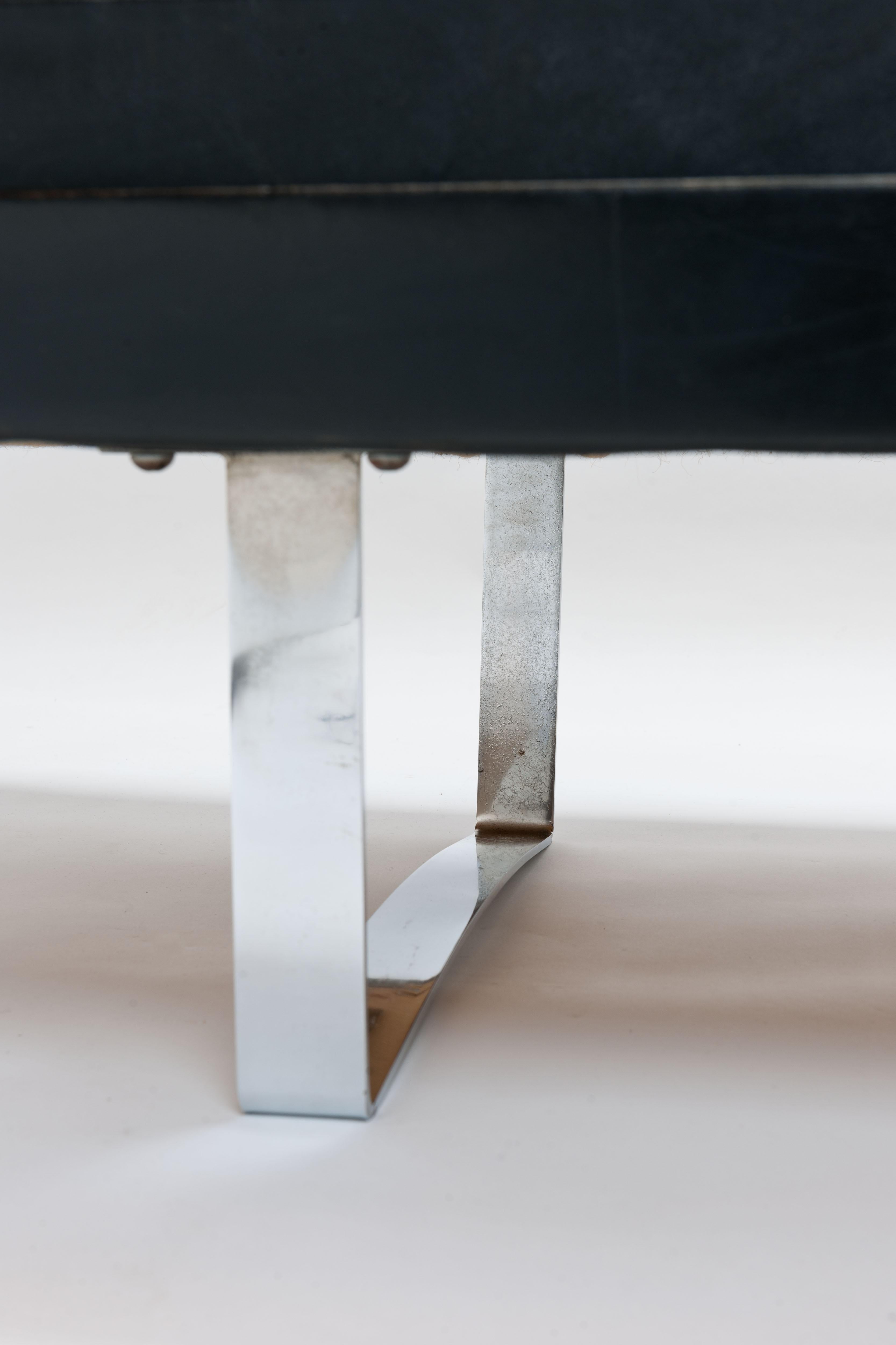 Sofa Model 57 in Black Leather and Steel by Bodil Kjær 7