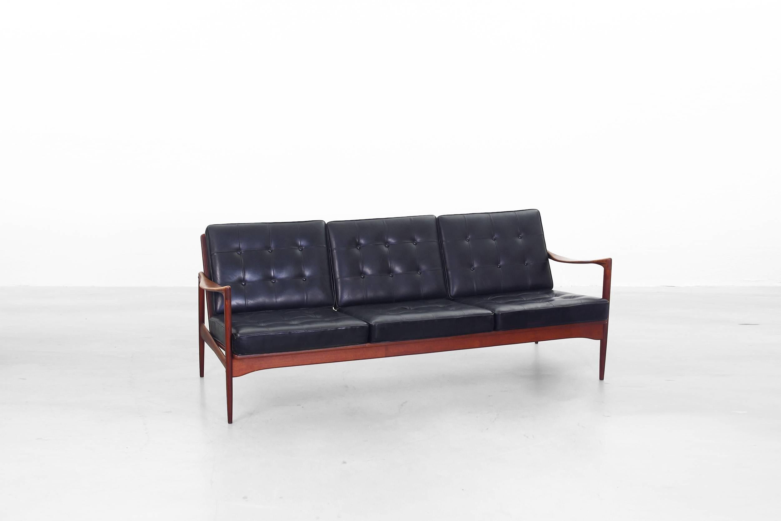 Teak Sofa Model Kandidaten Designed by Ib Kofod-Larsen for Ope Mobler