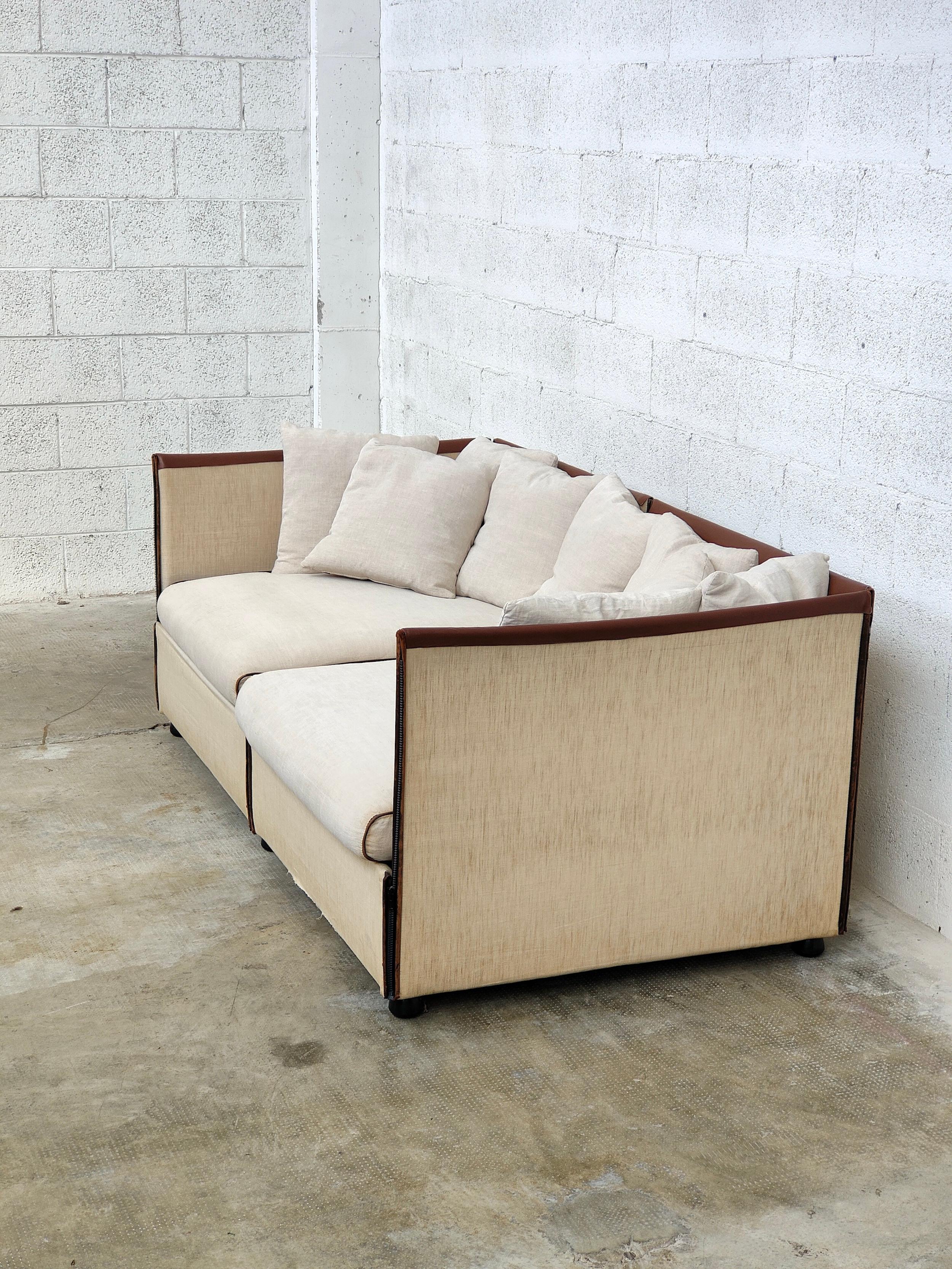 Sofa-Modell „Landeau“ von Mario Bellini für Cassina, Italien  (Leder) im Angebot