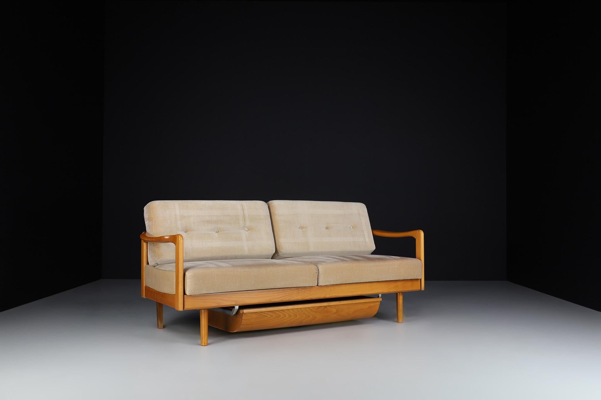 Fabric Sofa Model Stella from the 1950s Manufactured by Wilhelm Knoll, Made in Germany