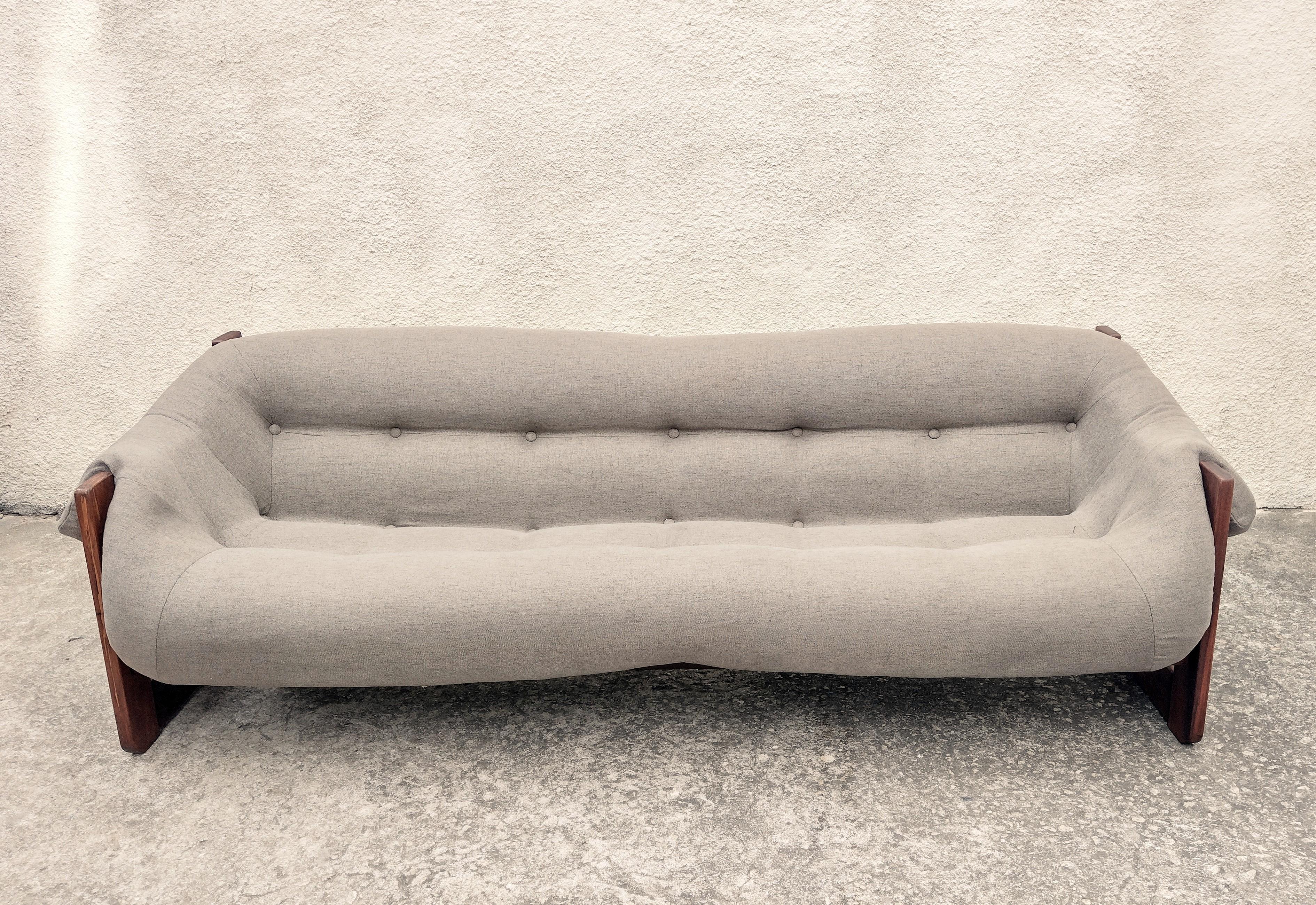 Mid-Century Modern Sofa MP-97 Attributed to Percival Lafer in Solid Jatobá