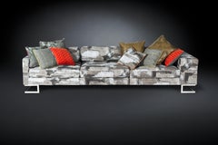 Sofa New York Bis, Rubelli Fabric, Made in Italy
