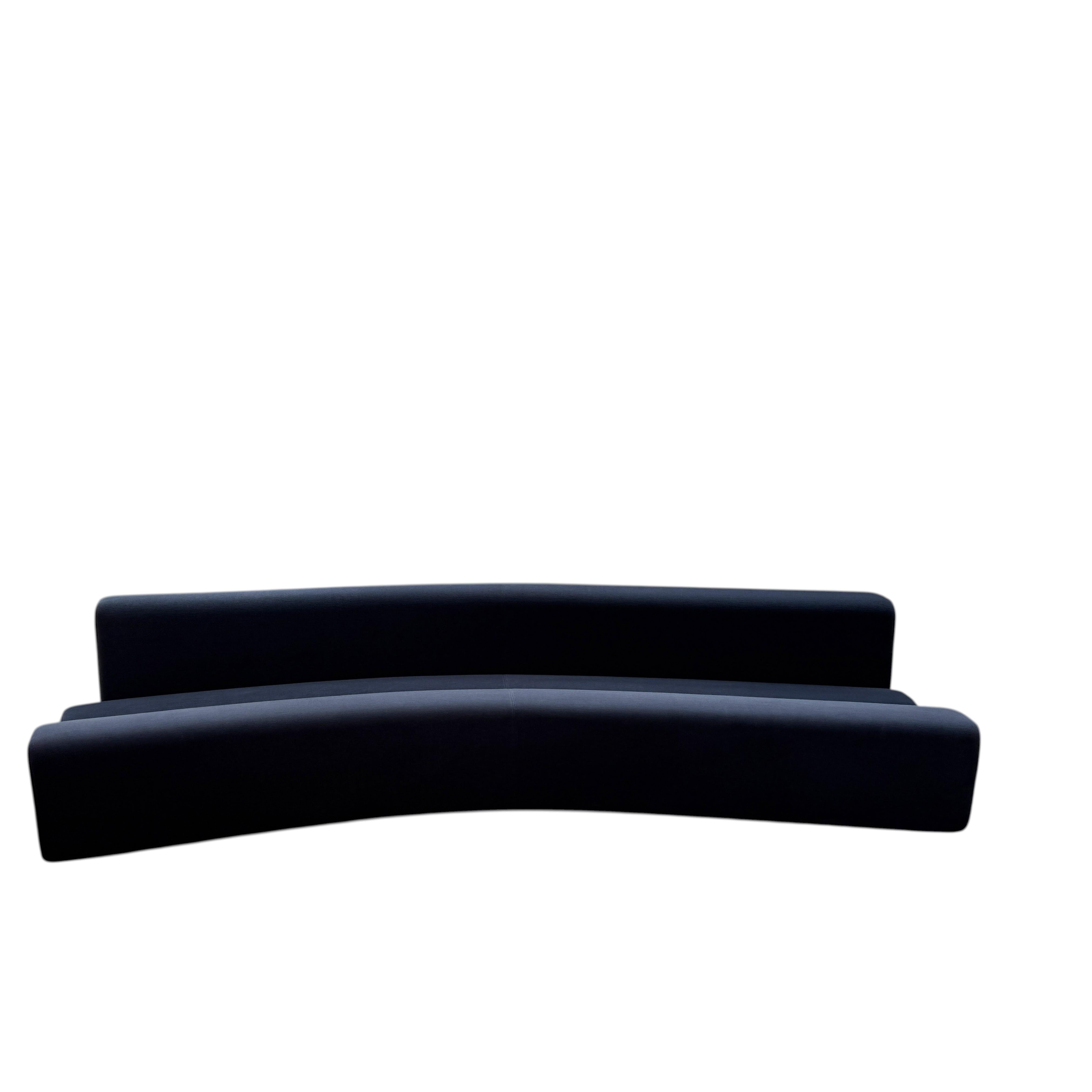 Sofa, Pierre Paulin, Geschwungenes Modulares Design, Marineblauer Bezug, Italien im Angebot