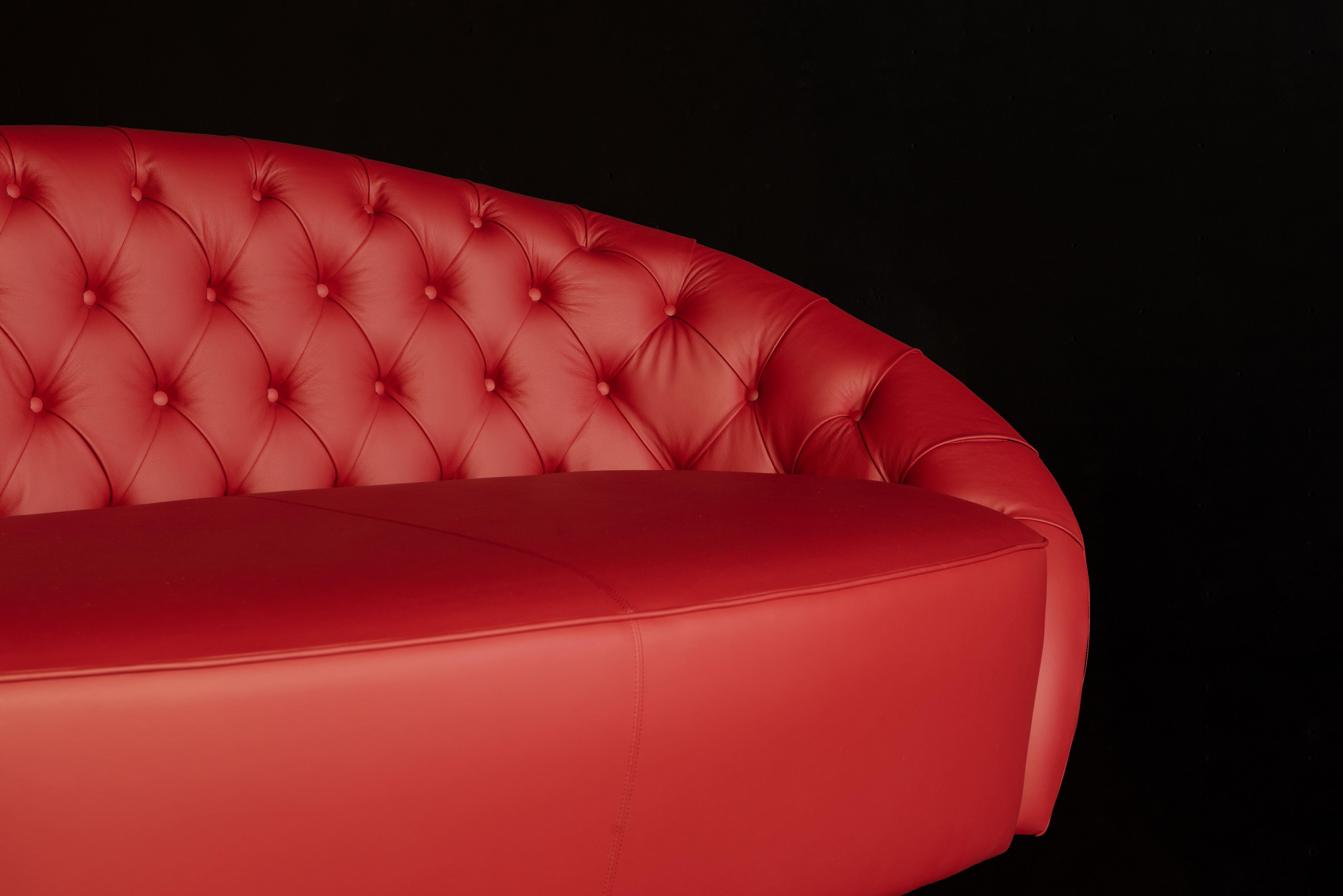red round couch