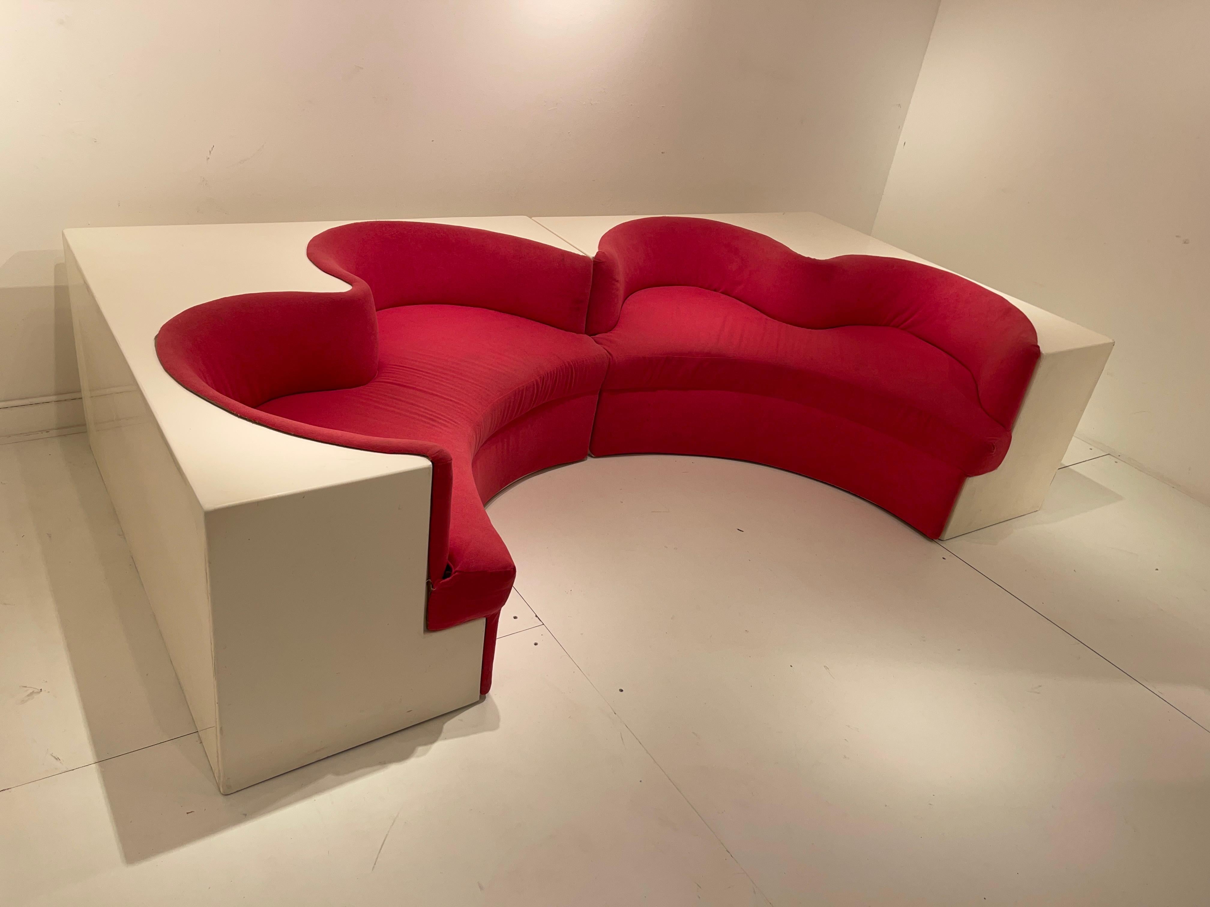 Mid-Century Modern Sofa Safari By Archizoom Associati for Poltronova For Sale