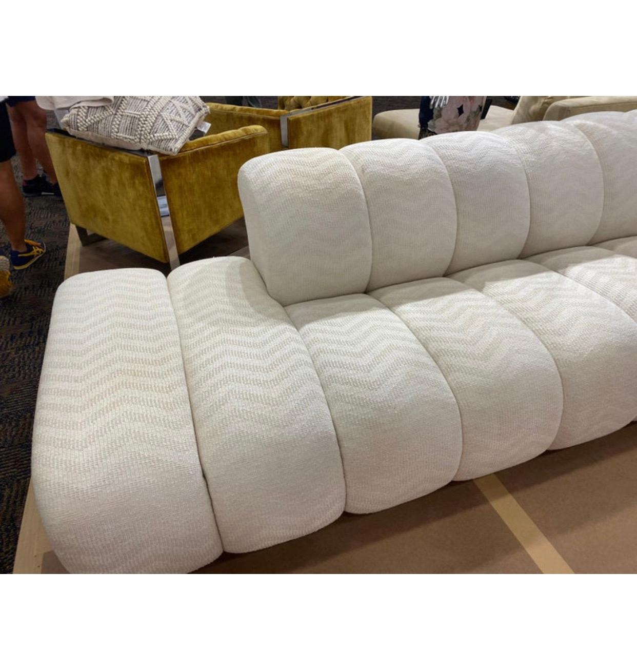 American Channel Tufted Modern Sofa in the Style of Icon Steve Chase by Directional