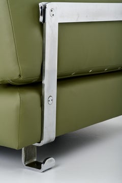 1963 Luigi Caccia Dominioni-Sofa series P11 Fasce Cromate upholstery