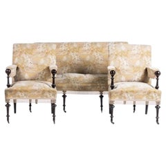 Sofa set and two armchairs - 19th century