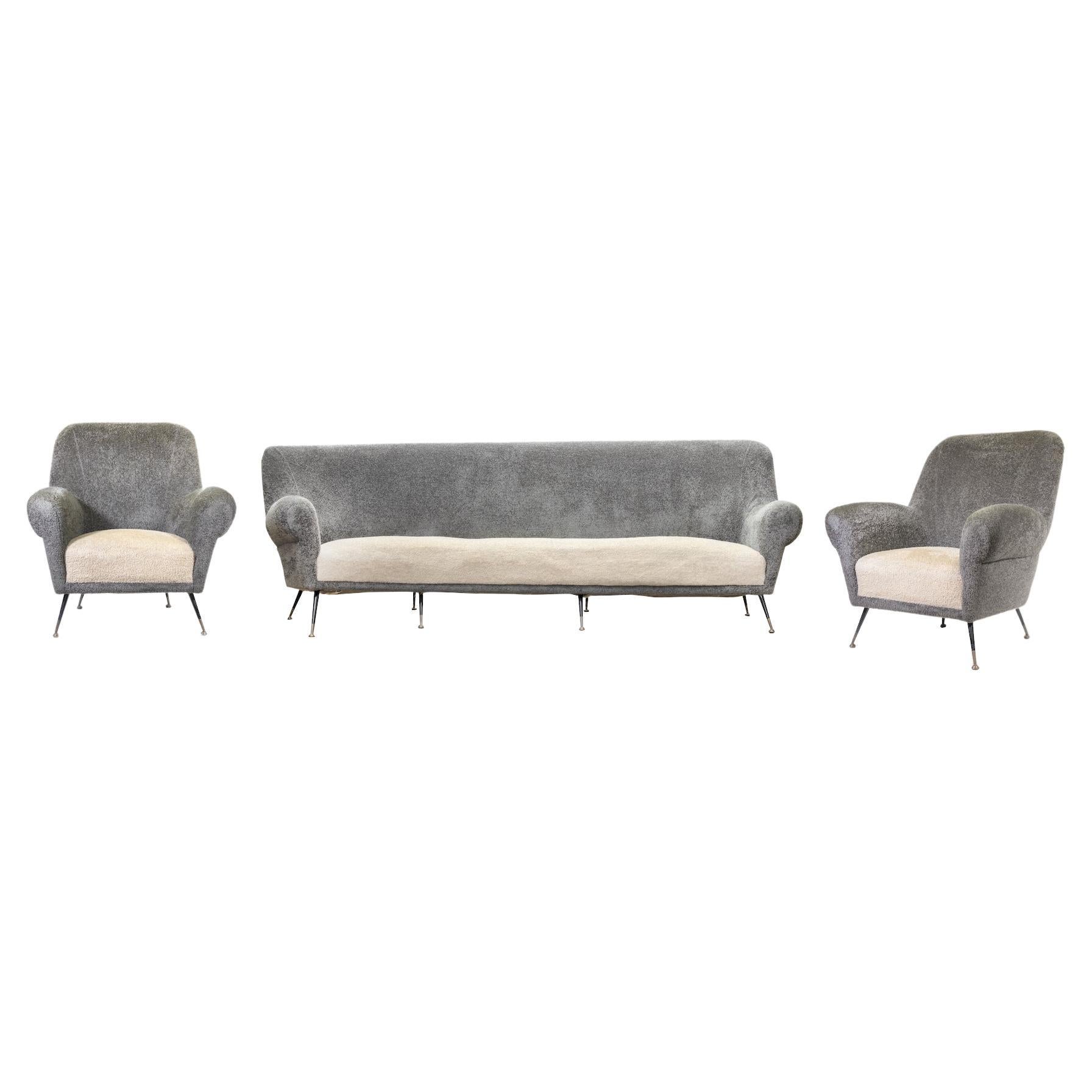 Sofa-Set von Gigi Radice, Mitte des 20. Jahrhunderts im Angebot