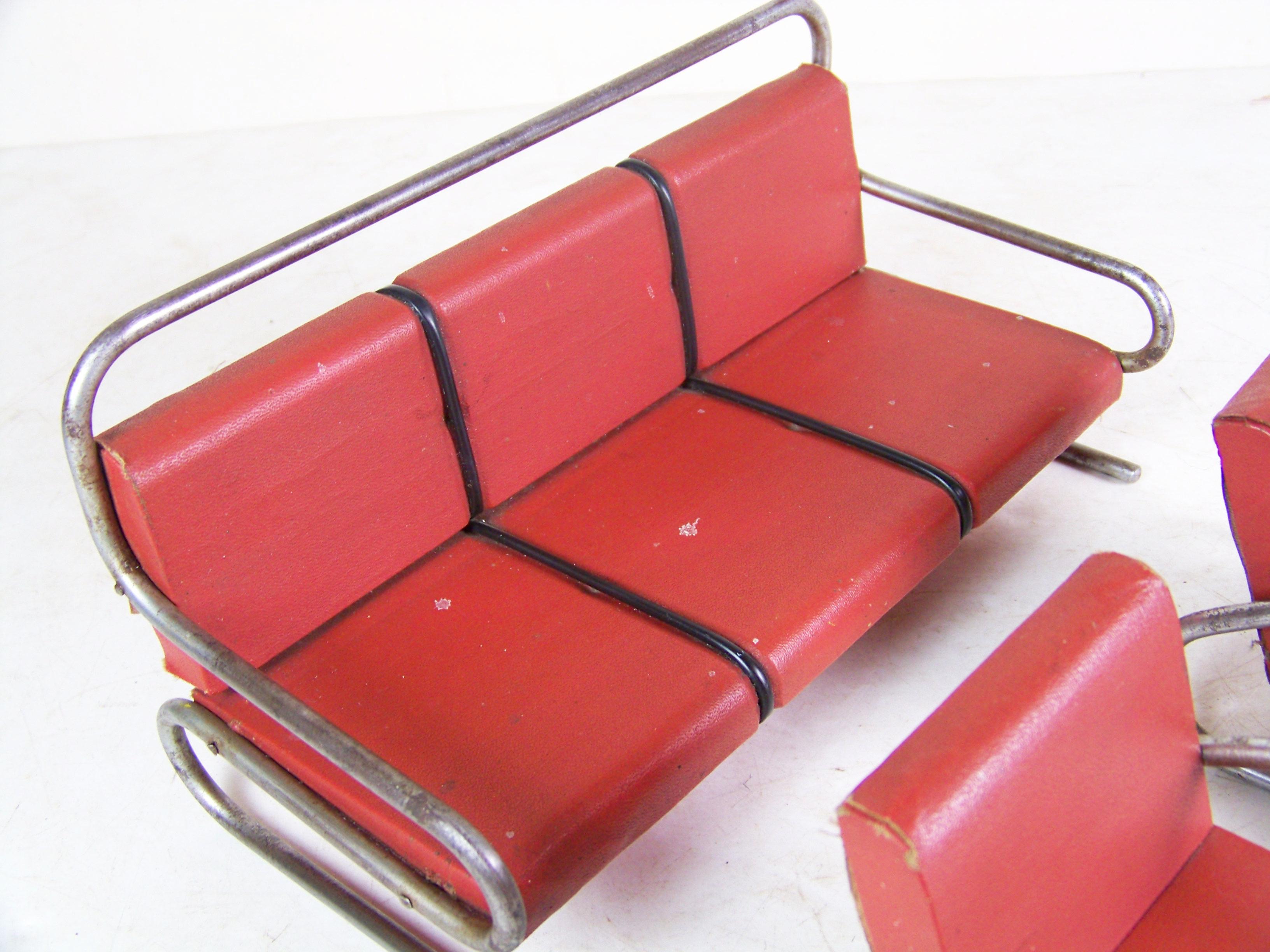 Bauhaus Sofa set for dolls, functionalism, 1920s For Sale