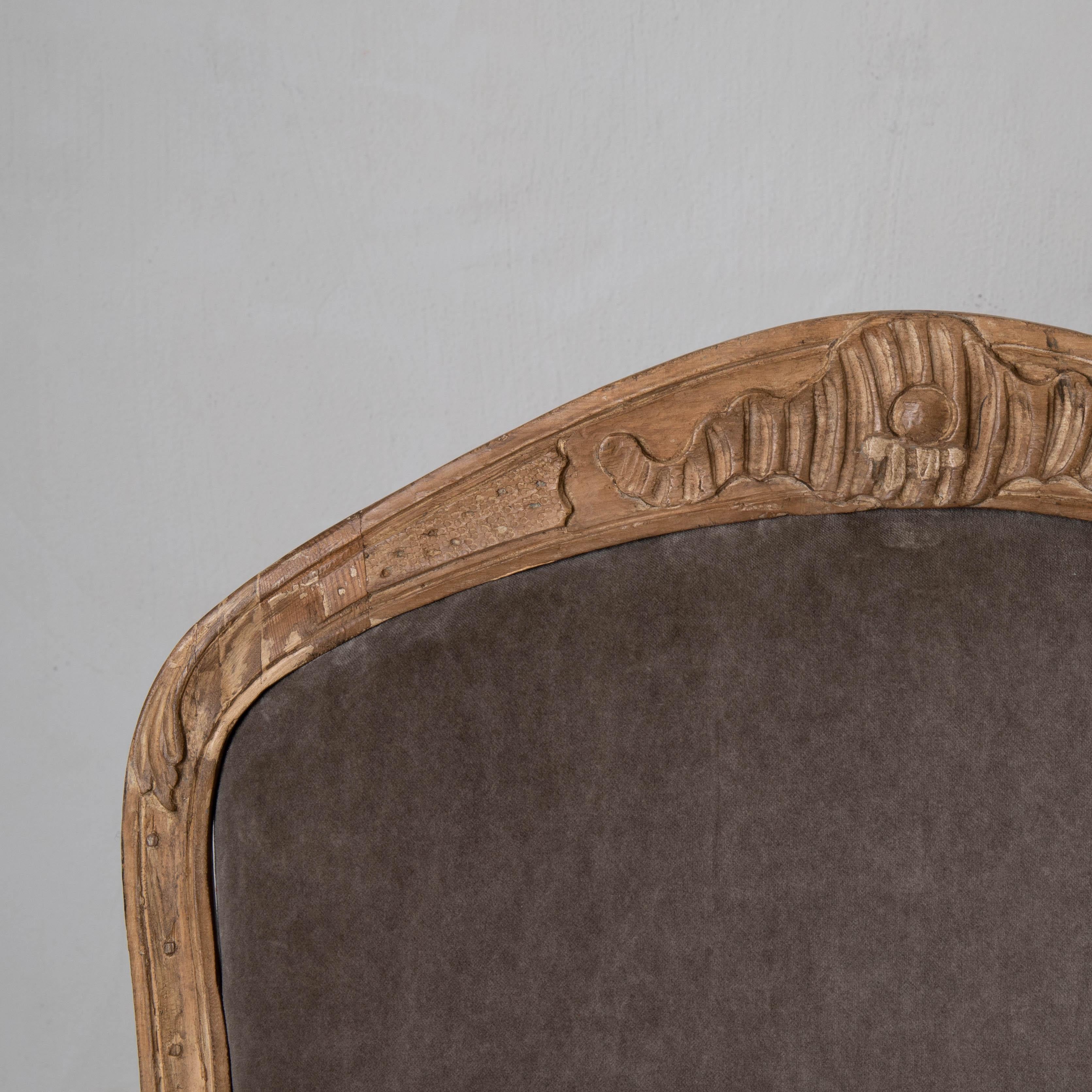 Sofa Settee Swedish Rococo Period Raw Finish Sweden 4