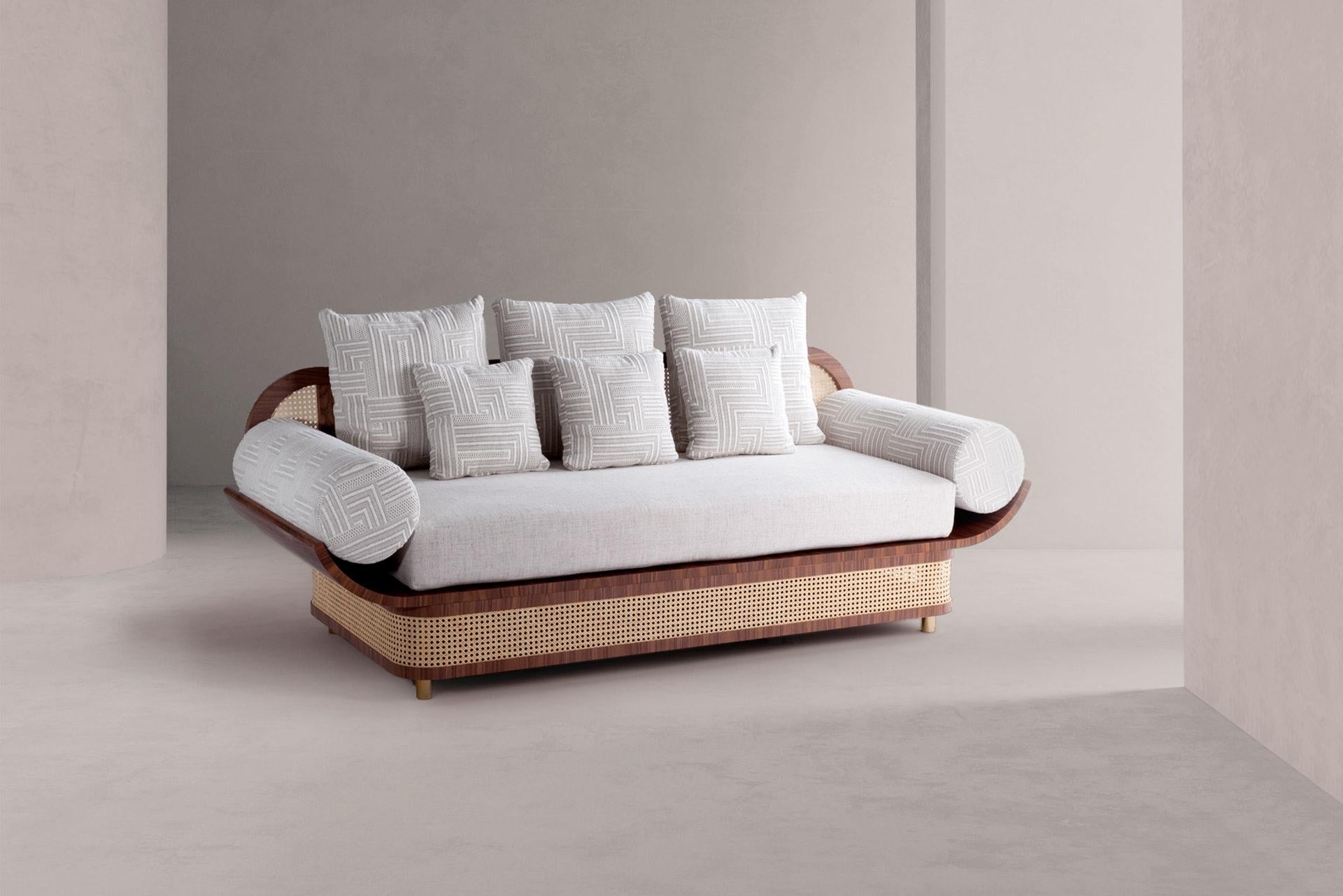 walnut natural sofa