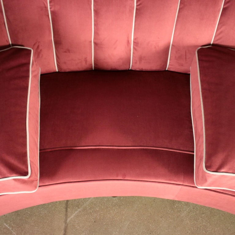 Sofa Springs Feather Cushions Velvet Vintage, Italy, 1940s at 1stDibs