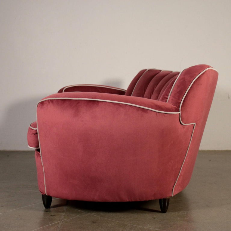 Sofa Springs Feather Cushions Velvet Vintage, Italy, 1940s at 1stDibs