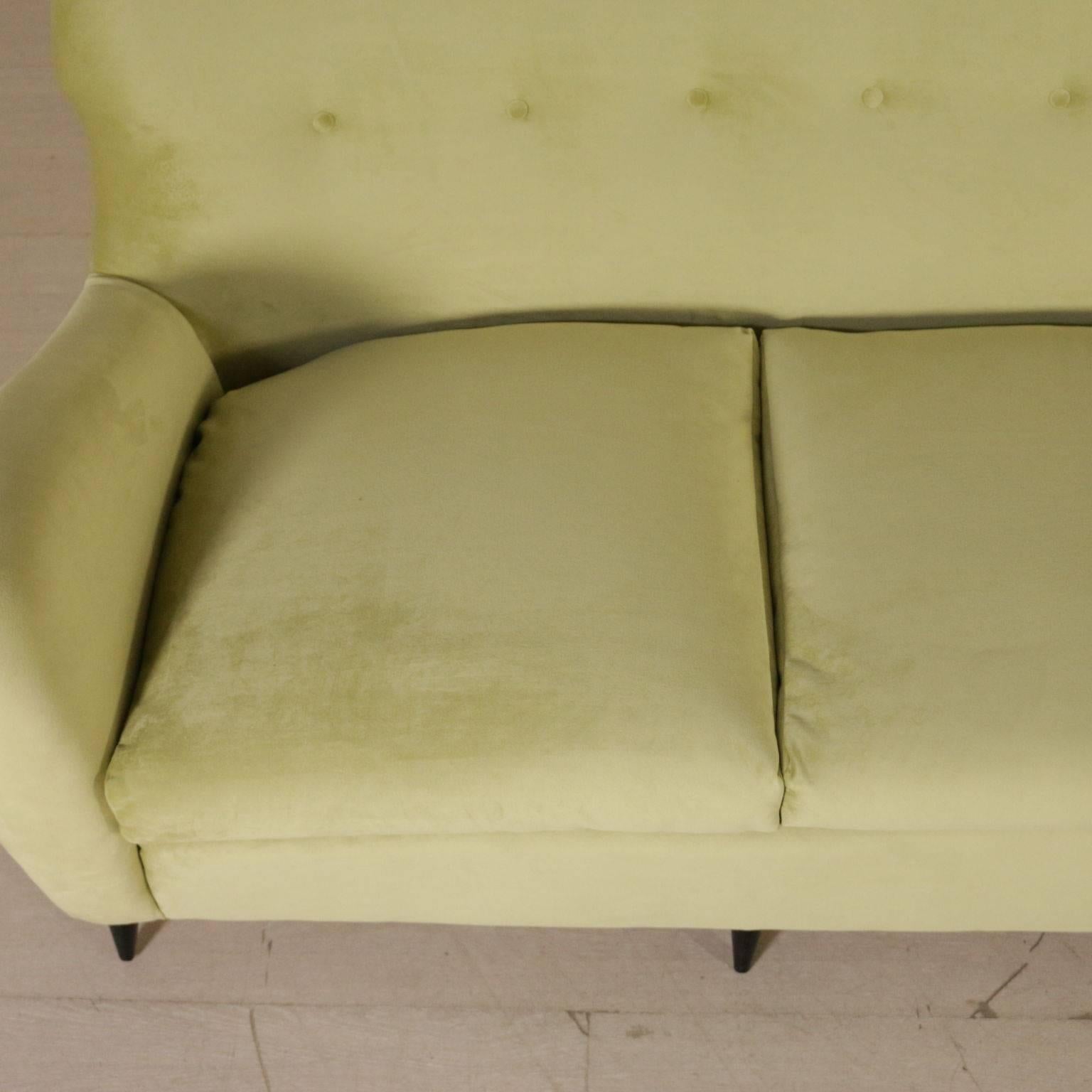 Sofa Springs Foam Padding Velvet Upholstery Vintage, Italy, 1950s In Good Condition In Milano, IT