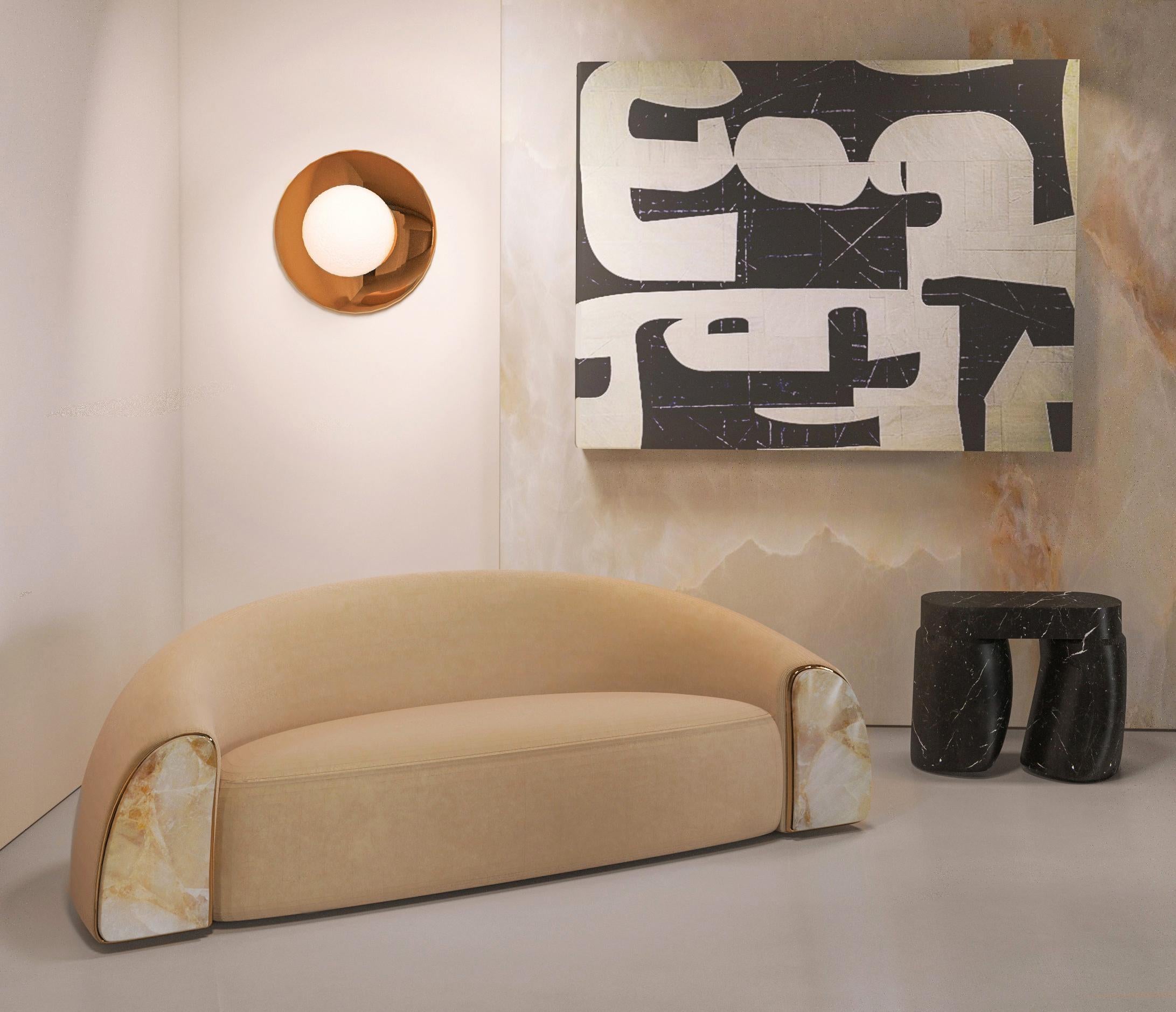 XXIe siècle et contemporain Sofa Stone entièrement tapissé par Alter Ego Studio en vente