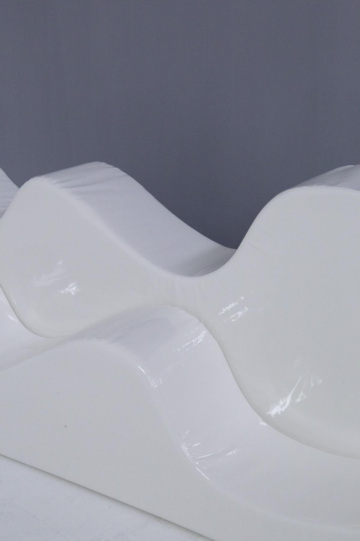 Italian Sofa Superonda White by Archizoom for Poltronova