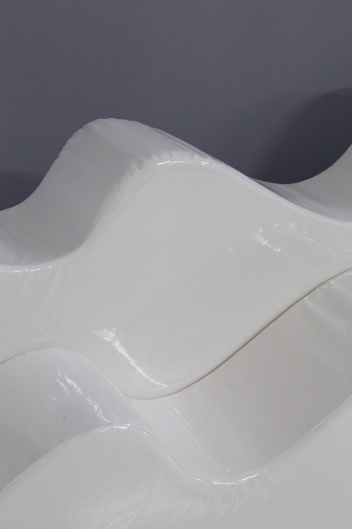 PVC Sofa Superonda White by Archizoom for Poltronova