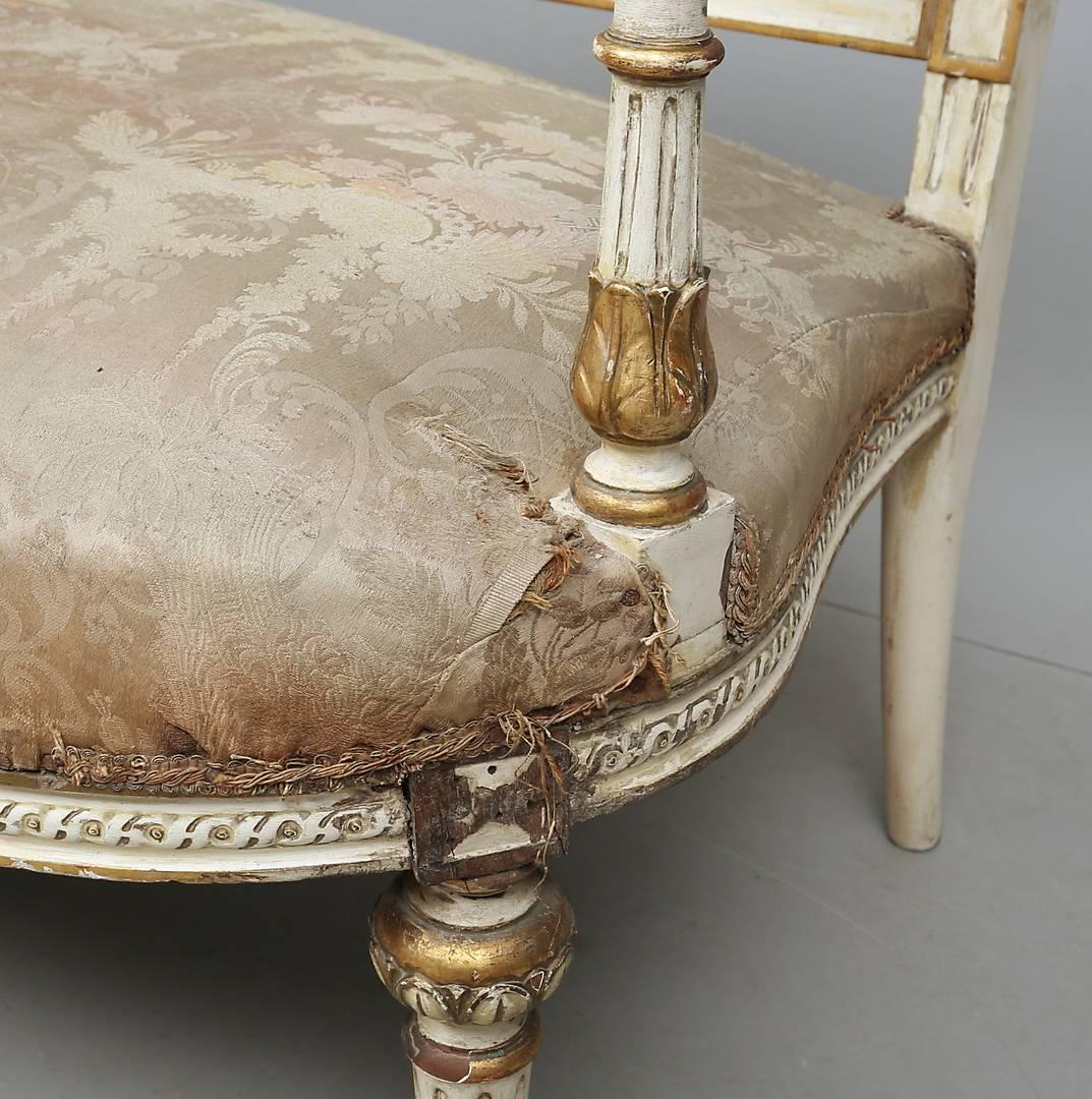 Sofa Swedish Gustavian Style For Sale 2