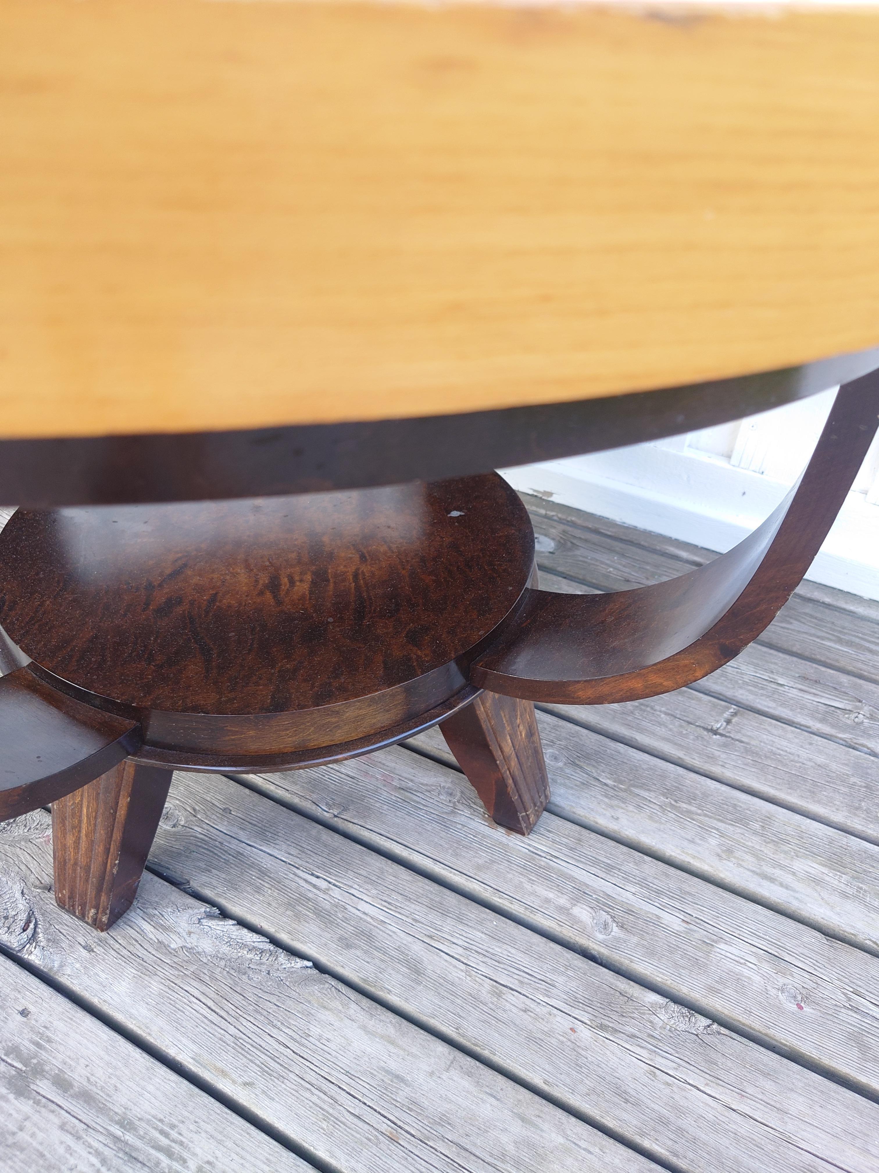 Sofa table Ganddal Norway 30s Art Deco For Sale 4