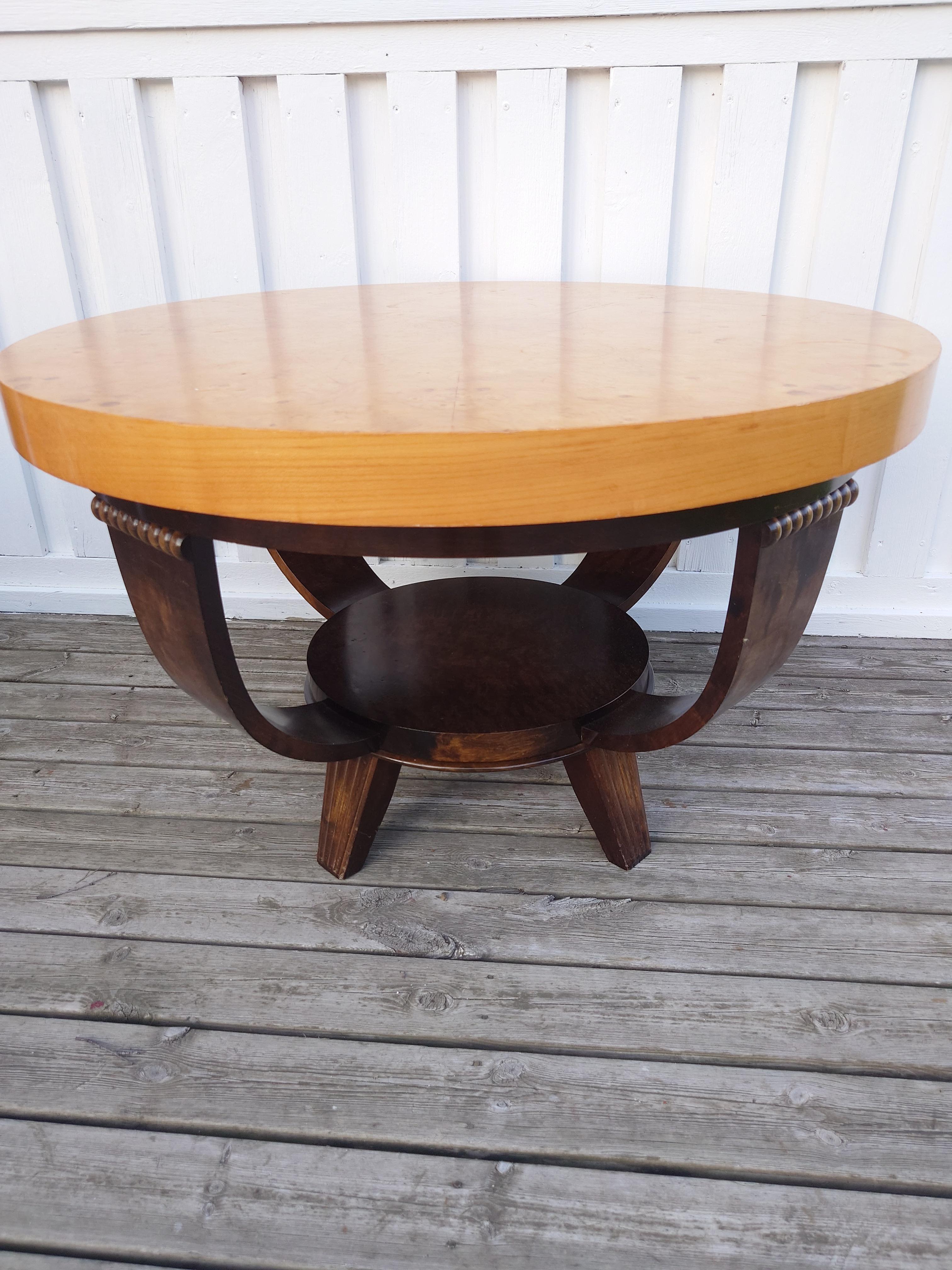 Sofa table Ganddal Norway 30s Art Deco For Sale 6