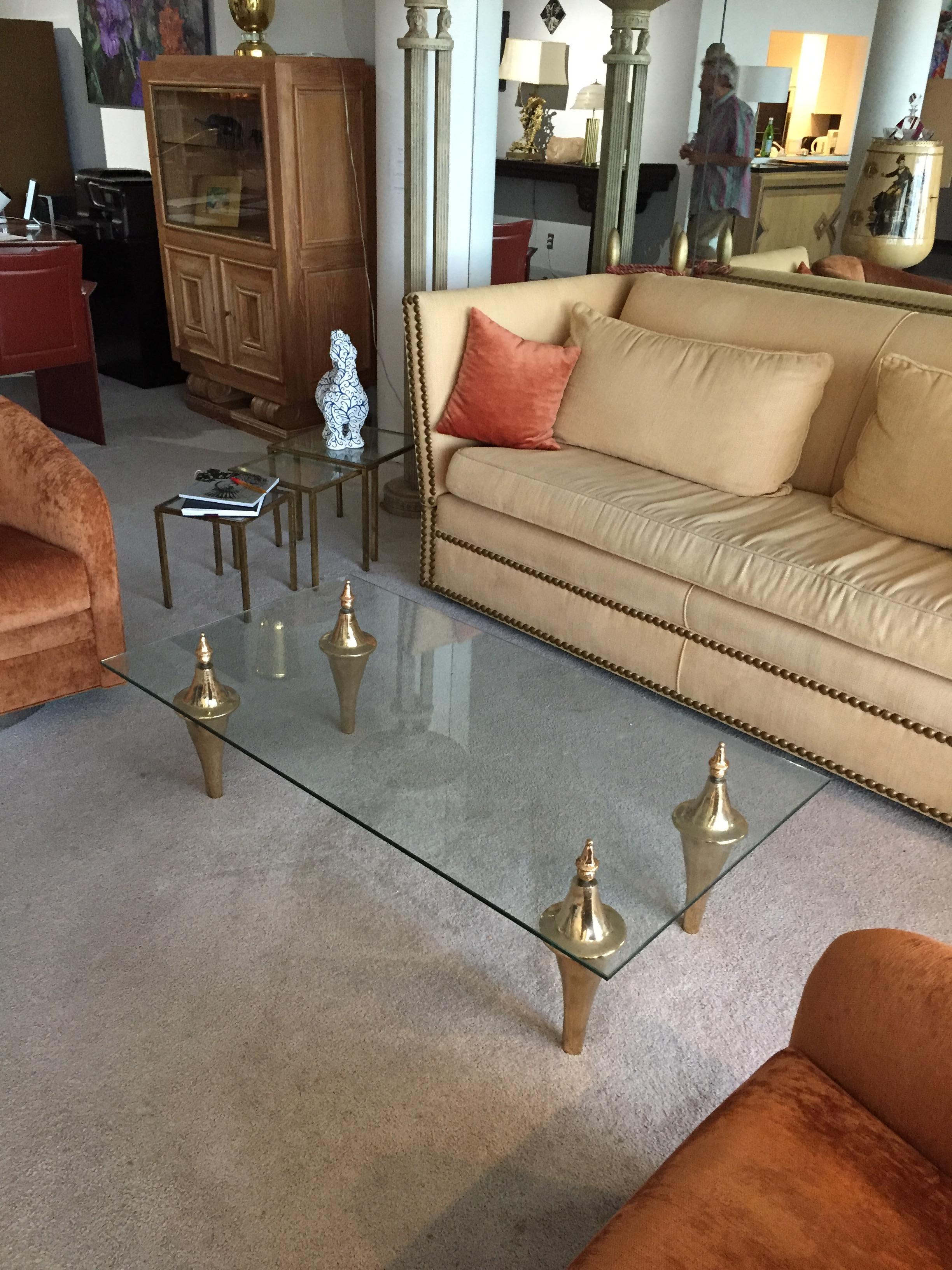 Sofa Table in Bronze and Glass by Garouste and Bonetti 2