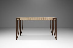 Sofa Table in Cement & Patinaed Steel in the Manner of R&Y Augousti, USA, 1990s