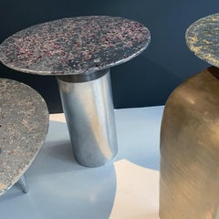 21st Century Table - Rubino Oro - Pewter Murano Glass Xavier Lavergne France