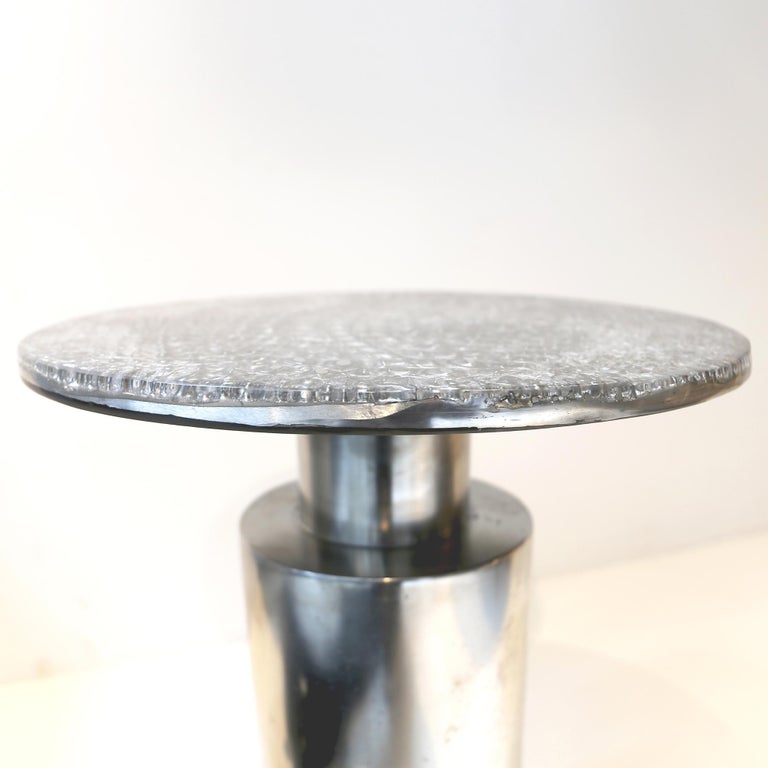 21st Century  Side Table - Totem Scales - Pewter - Xavier Lavergne France For Sale 2